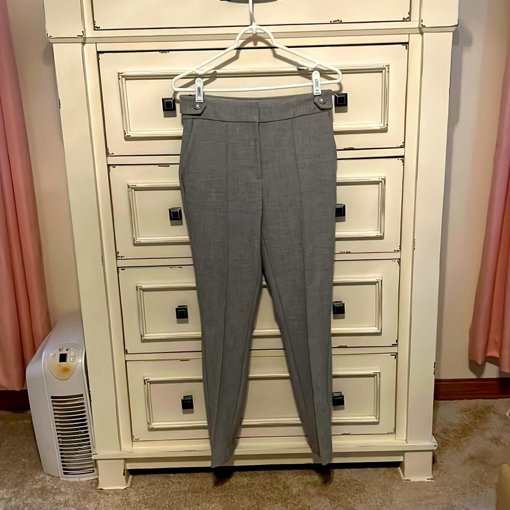 Express high rise side tan grey pants size 6